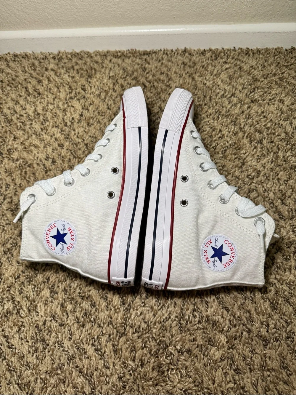Converse Women’s Chuck Taylor All Star High Top Sneakers - White - Picture 6 of 9